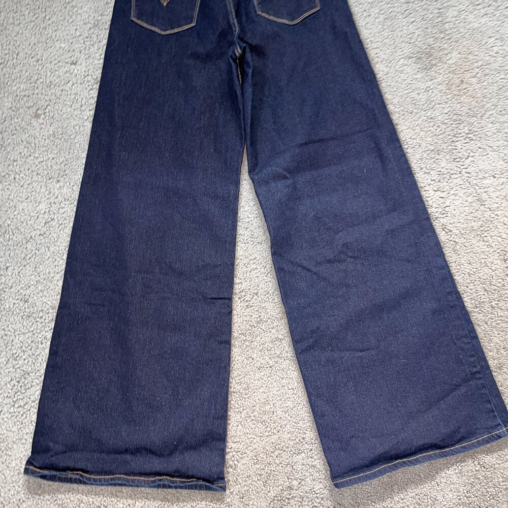 LEVI'S 318 SHAPING EXTRA WIDE LEG DARK WASH STRETCH DENIM JEANS - NWOT - W29 L31 - Picture 6 of 14